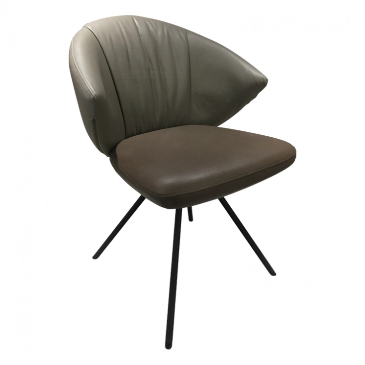 Medyls - Modern New Design Mid-century Industrial Vintage Leather Bar Stools Chairs With Back Kitchen Nordic PU Leather Hot Sales DINING CHAIR