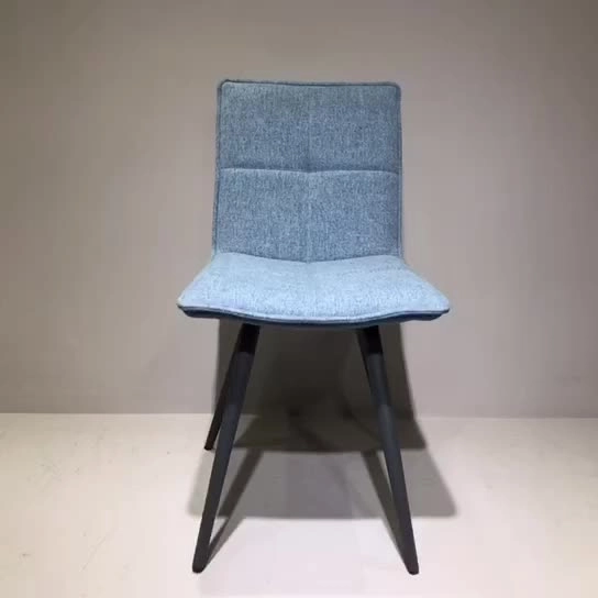 Medyls - Modern Promotion Blue Fabric&sandy Black Powder Coating Dining Chair Dining Room Furniture Home Furniture Metal Fabric DINING CHAIR