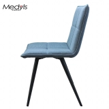 Medyls - Modern Promotion Blue Fabric&Sandy Black Powder Coating Dining Chair For Restaurant reception Factory Wholesales Hot Sale DINING CHAIR (3)