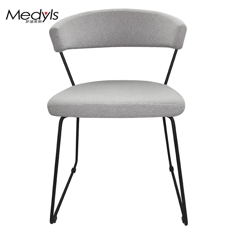 Medyls - Modern Promotion Grey Fabric&Sandy Black Powder Coating Dining Chair Factory Outlet Hot Sale DINING CHAIR Medyls - Modern Promotion Grey Fabric&Sandy Black Powder Coating Dining Chair Factory Outlet Hot Sale DINING CHAIR