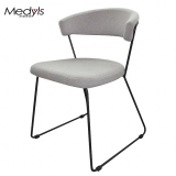 Medyls - Modern Promotion Grey Fabric&Sandy Black Powder Coating Dining Chair Factory Outlet Hot Sale DINING CHAIR (2)