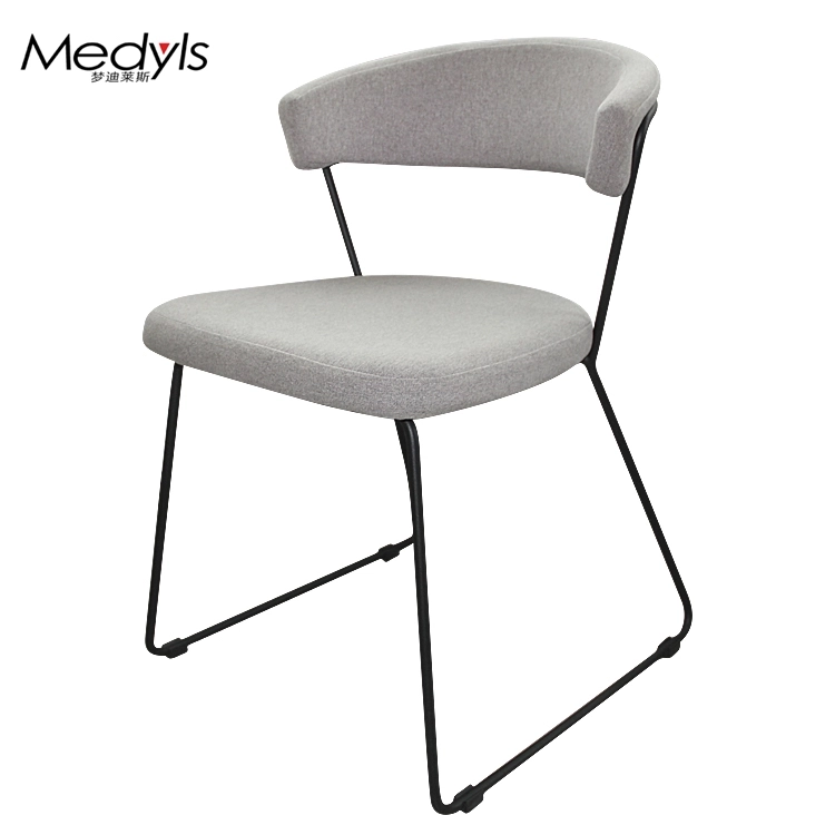 Medyls - Modern Promotion Grey Fabric&Sandy Black Powder Coating Dining Chair Factory Outlet Hot Sale DINING CHAIR (2) Medyls - Modern Promotion Grey Fabric&Sandy Black Powder Coating Dining Chair Factory Outlet Hot Sale DINING CHAIR (2)