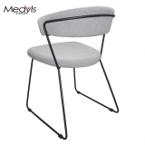 Medyls - Modern Promotion Grey Fabric&Sandy Black Powder Coating Dining Chair Factory Outlet Hot Sale DINING CHAIR (4)