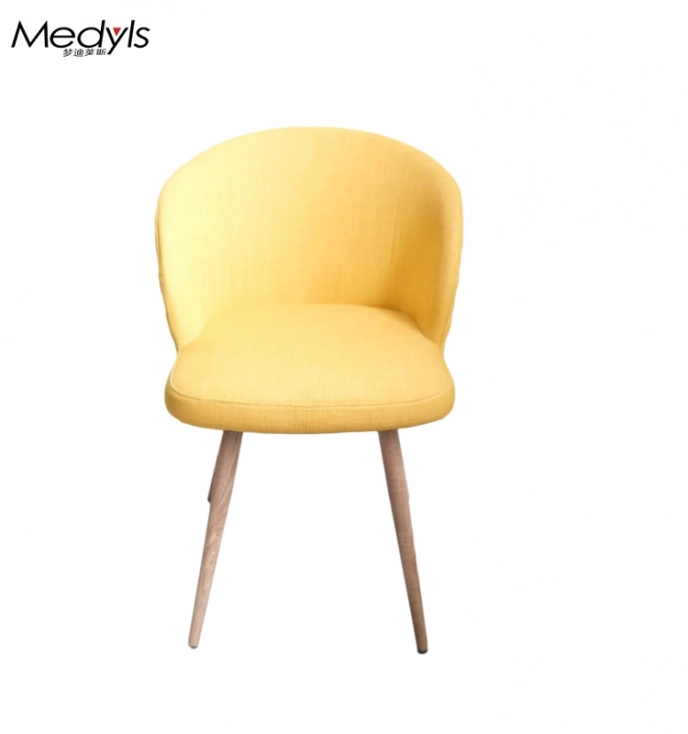 Medyls - Modern Upholstered Solid Back Veneer Paper Cover Legs Armrest Dining Room Chairs Factory DINING CHAIR