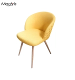 Medyls - Modern Upholstered Solid Back Veneer Paper Cover Legs Armrest Dining Room Chairs Factory DINING CHAIR (2)
