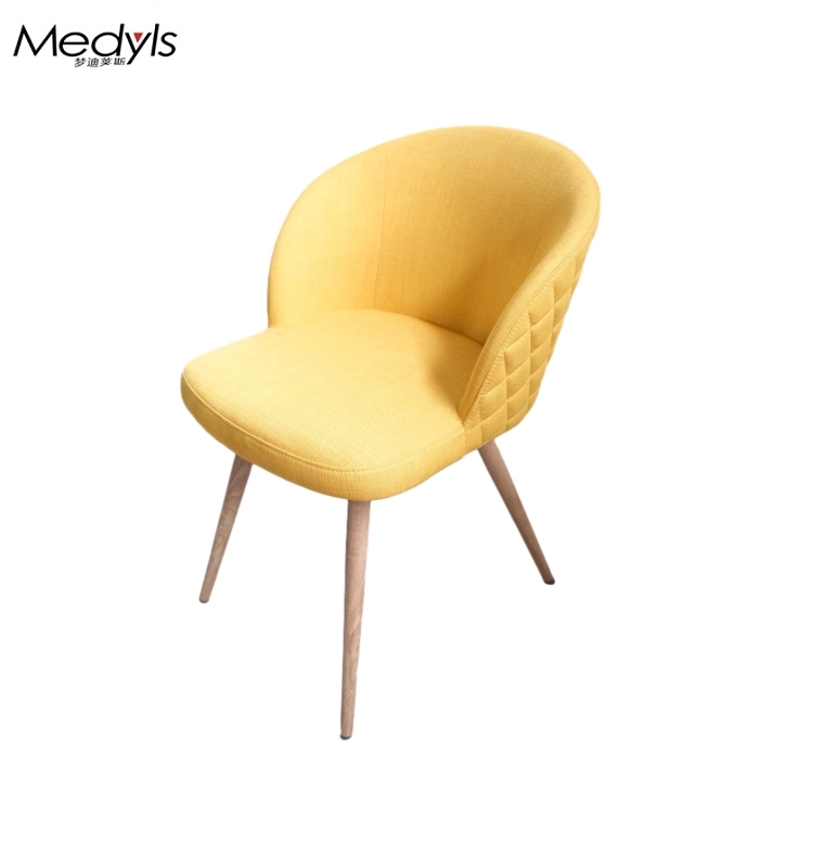 Medyls - Modern Upholstered Solid Back Veneer Paper Cover Legs Armrest Dining Room Chairs Factory DINING CHAIR (2)