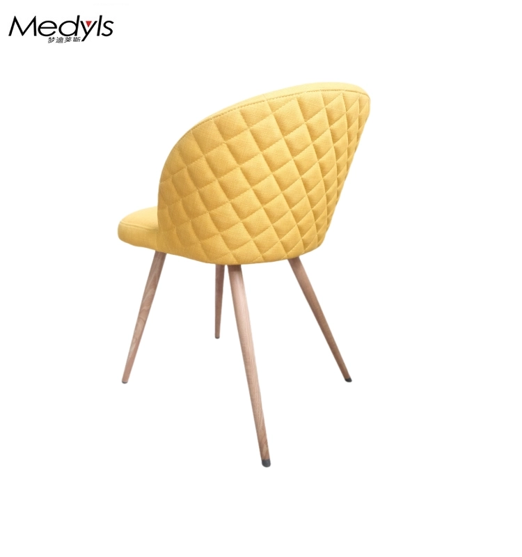 Medyls - Modern Upholstered Solid Back Veneer Paper Cover Legs Armrest Dining Room Chairs Factory DINING CHAIR (4)