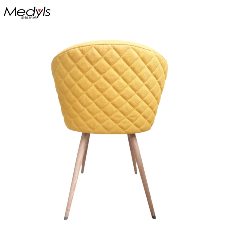 Medyls - Modern Upholstered Solid Back Veneer Paper Cover Legs Armrest Dining Room Chairs Factory DINING CHAIR (5)