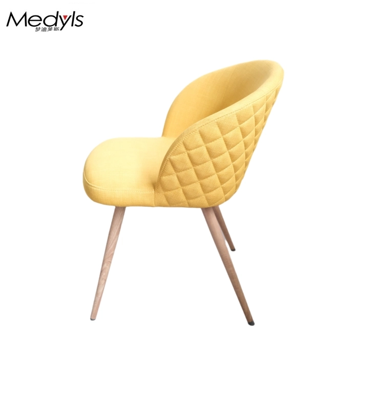 Medyls - Modern Upholstered Solid Yellow Veneer Paper Cover Legs Armrest Dining Room Chairs Factory Home Furniture Hot Sale Fabric DINING CHAIR (3) Medyls - Modern Upholstered Solid Yellow Veneer Paper Cover Legs Armrest Dining Room Chairs Factory Home Furniture Hot Sale Fabric DINING CHAIR (3)