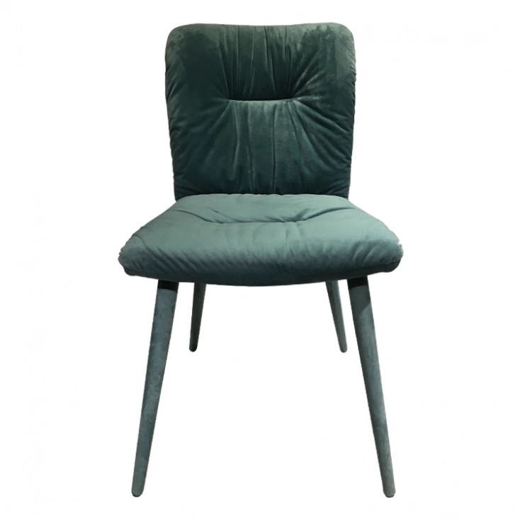 Medyls - Modern Velvet Seat Bag&Fabric Cover Metal Legs Lounge Chair Living Room Bedroom Furniture Factory Outlet Hot Sale DINING CHAIR
