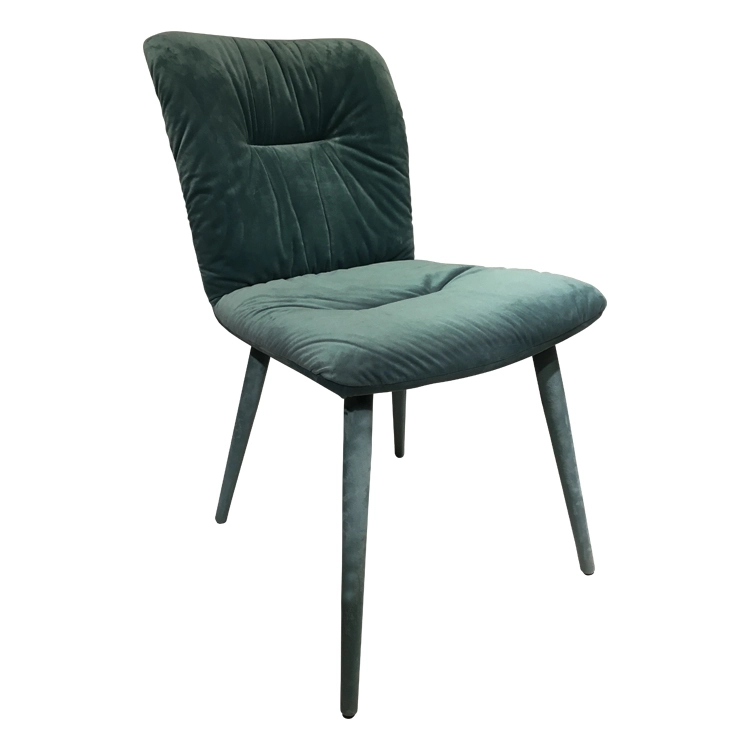 Medyls - Modern Velvet Seat Bag&Fabric Cover Metal Legs Lounge Chair Living Room Bedroom Furniture Factory Outlet Hot Sale DINING CHAIR (2)