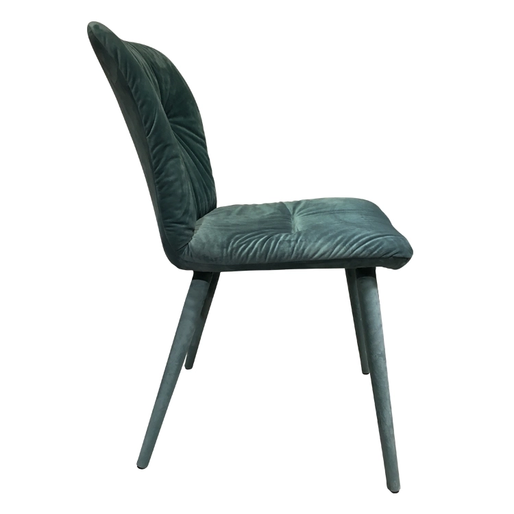 Medyls - Modern Velvet Seat Bag&Fabric Cover Metal Legs Lounge Chair Living Room Bedroom Furniture Factory Outlet Hot Sale DINING CHAIR (3)