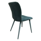 Medyls - Modern Velvet Seat Bag&Fabric Cover Metal Legs Lounge Chair Living Room Bedroom Furniture Factory Outlet Hot Sale DINING CHAIR (4)