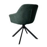 Medyls - New Design Hot Sale Dark Grey Fabric &180 Swivel Armchair Restaurant Dining Chair Hotel DINING CHAIR (3)