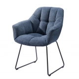 Medyls - New Design Hot Sale Dark Grey Fabric &180 Swivel Armchair Restaurant Dining Chair Hotel DINING CHAIR (5)