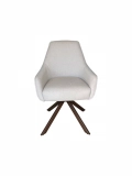Medyls - Nordic Italian Style Grey&Blue Stitching Fabric Metal Frame Dining Chair For Restaurant Hotel Home Furniture DINING CHAIR (2)