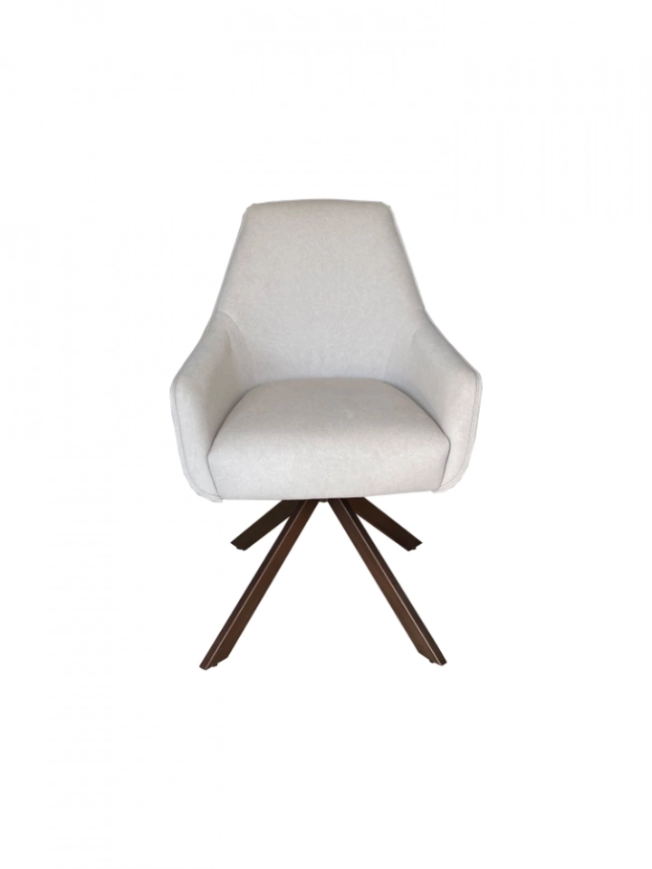 Medyls - Nordic Italian Style Grey&Blue Stitching Fabric Metal Frame Dining Chair For Restaurant Hotel Home Furniture DINING CHAIR (2)