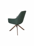 Medyls - Nordic Italian Style Grey&Blue Stitching Fabric Metal Frame Dining Chair For Restaurant Hotel Home Furniture DINING CHAIR (4)