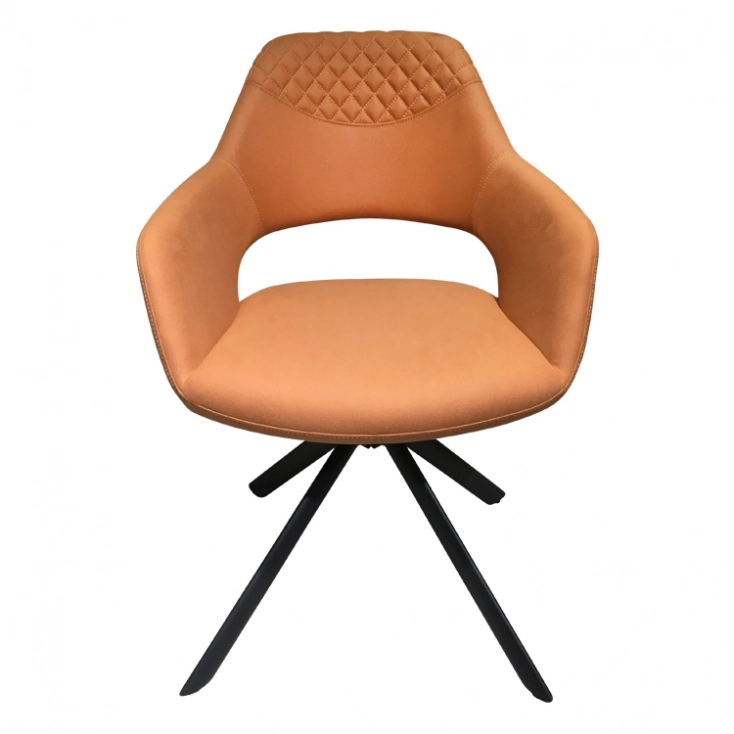Medyls - ODM/OEM Modern New Design Armchair Bright-coloured Fabric&sandy Metal for Restaurant Dining Chair Dining Room Furniture Fashion DINING CHAIR