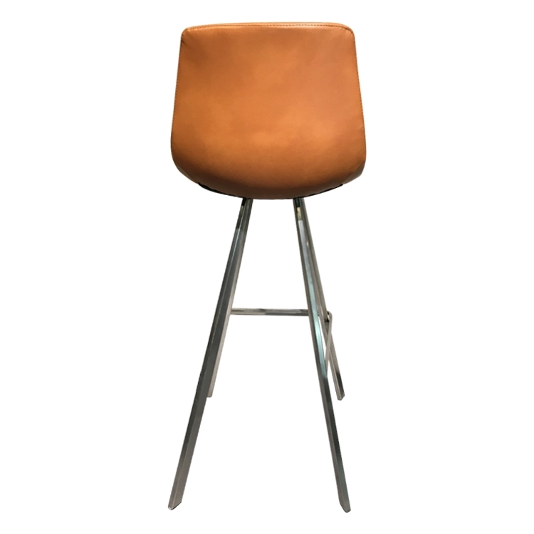Medyls - Orange PU Stainless Steel Modern New Dining Chair Home Furniture Factory Wholesale High Quality OEM/ODM BARSTOOL (5)
