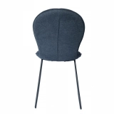 Medyls - Promotion Wholesale Factory Hot Sale Blue Fabric&Sandy Matt Black Base Restaurant Dining Chair Hotel DINING CHAIR (4)