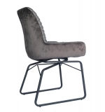 Medyls - PU and Velvet Splicing&metal Chair Grey for Dining Home Dining Room Furniture Metal Modern Good Price Furniture Factory Outlet DINING CHAIR (6) Medyls - PU and Velvet Splicing&metal Chair Grey for Dining Home Dining Room Furniture Metal Modern Good Price Furniture Factory Outlet DINING CHAIR (6)