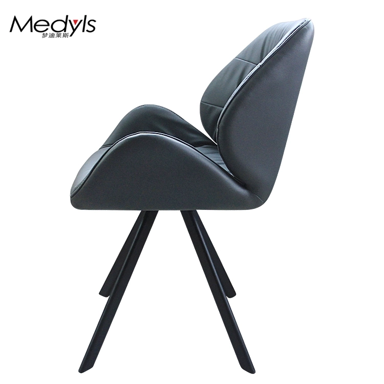 Medyls - PU Leather Upholstered Dining Room Furniture Dining Chair 180 Swivel Chair with Armrset Restaurant Home Furniture Modern DINING CHAIR (3)