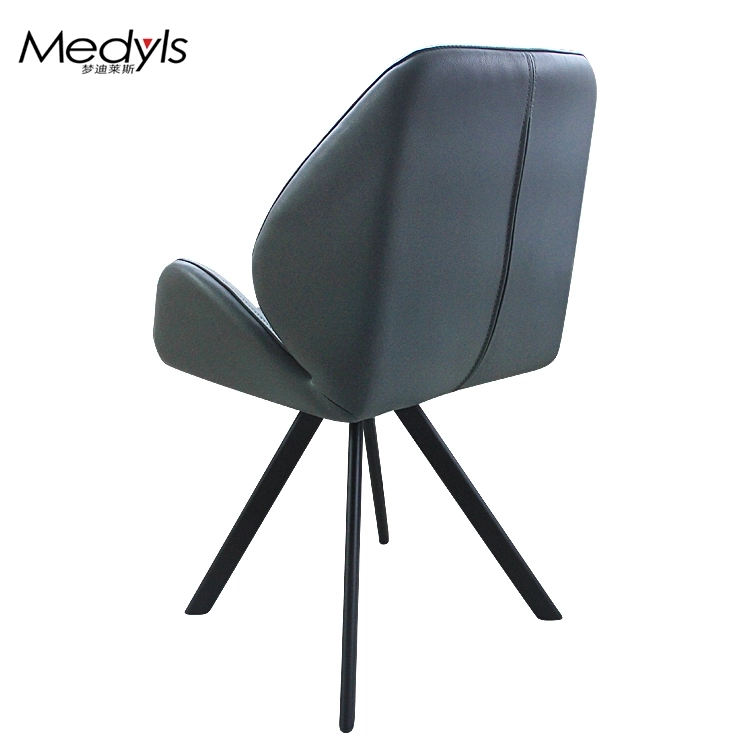 Medyls - PU Leather Upholstered Dining Room Furniture Dining Chair 180 Swivel Chair with Armrset Restaurant Home Furniture Modern DINING CHAIR (4)