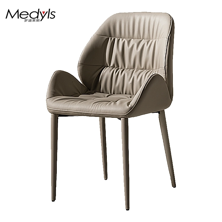 Medyls - PU Leather Upholstered Dining Room Furniture With Armrset Restaurant Dining Chair DINING CHAIR (2)