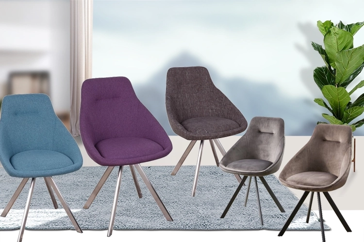 Medyls - Restaurant Dining Home Furniture Chairs Hotel PU Velvet Fabric&Metal Swivel Dining Room Chair DINING CHAIR (2) Medyls - Restaurant Dining Home Furniture Chairs Hotel PU Velvet Fabric&Metal Swivel Dining Room Chair DINING CHAIR (2)