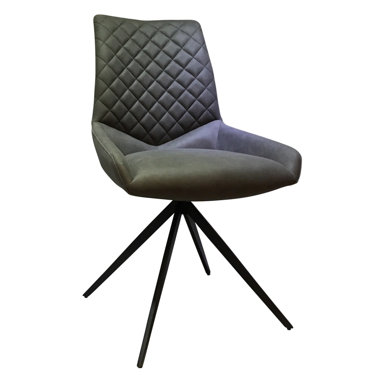 Medyls - Restaurant Dining Home Furniture Chairs Hotel PU Velvet Fabric&Metal With Swivel 180 Degree Turning Dining Room Chair DINING CHAIR (4)