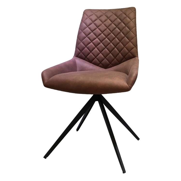Medyls - Restaurant Dining Home Furniture Chairs Hotel PU Velvet Fabric&Metal With Swivel 180 Degree Turning Dining Room Chair DINING CHAIR (5)