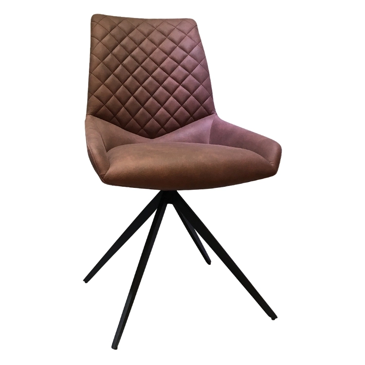 Medyls - Restaurant Dining Home Furniture Chairs Hotel PU Velvet Fabric&Metal With Swivel 180 Degree Turning Dining Room Chair DINING CHAIR (6)