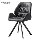 Medyls - Restaurant Dining Home Furniture Chairs Hotel PU Velvet Fabric&Metal With Swivel 180 Degree Turning Dining Room Chair DINING CHAIR (6) Medyls - Restaurant Dining Home Furniture Chairs Hotel PU Velvet Fabric&Metal With Swivel 180 Degree Turning Dining Room Chair DINING CHAIR (6)