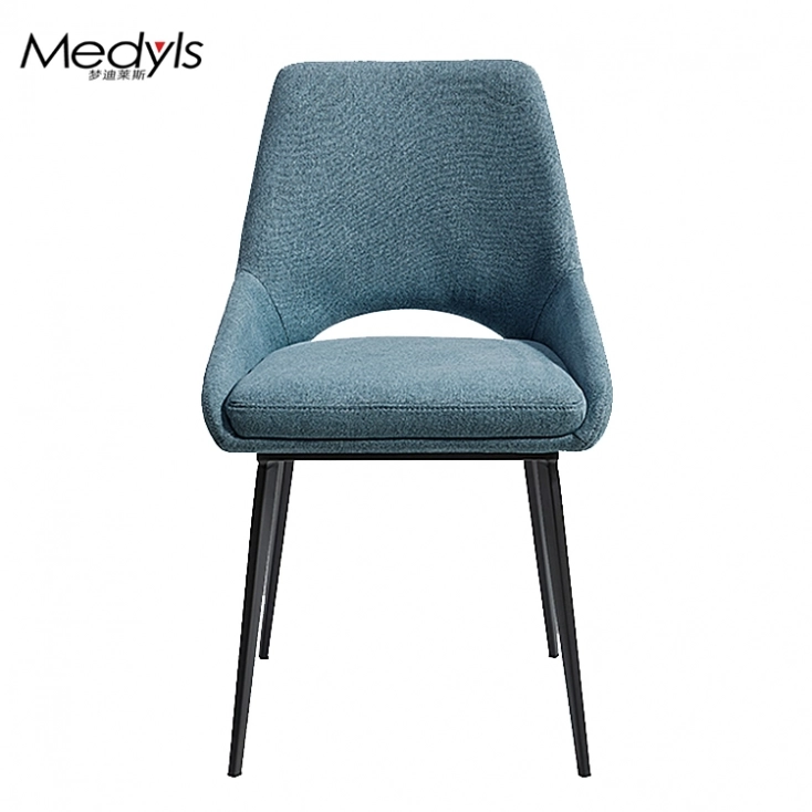 Medyls - Square Tube Upholstered With Blue Fabric For Dining Room Chairs China Furniture Manufacture DINING CHAIR
