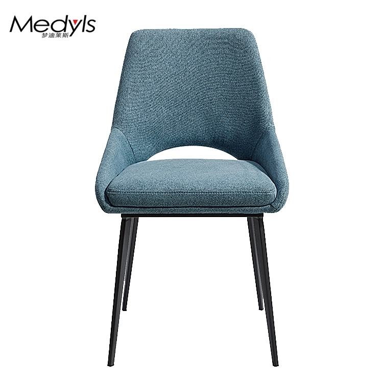 Medyls - Square Tube Upholstered With Blue Fabric For Dining Room Chairs China Furniture Manufacture DINING CHAIR