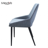 Medyls - Square Tube Upholstered With Blue Fabric For Dining Room Chairs China Furniture Manufacture DINING CHAIR (3)