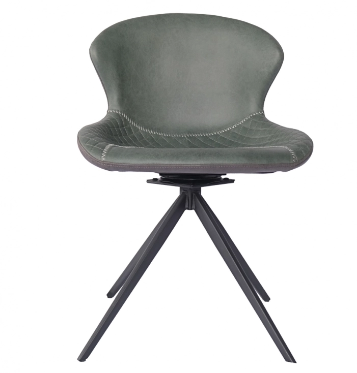 Medyls - Swivel chair For Restaurant Green Fabric&Sandy Black Powder Coating Factory Outlet Chair Medyls - Swivel chair For Restaurant Green Fabric&Sandy Black Powder Coating Factory Outlet Chair
