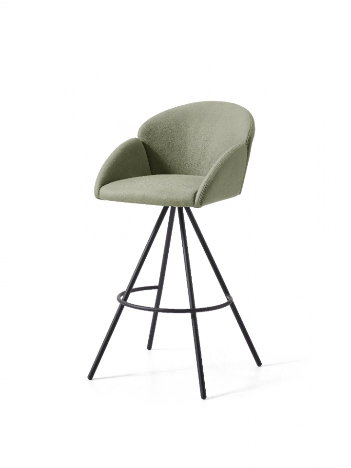 Medyls - Vintage Faux Leather Bar Stools Upholstered Barstools BARSTOOL (2) Medyls - Vintage Faux Leather Bar Stools Upholstered Barstools BARSTOOL (2)