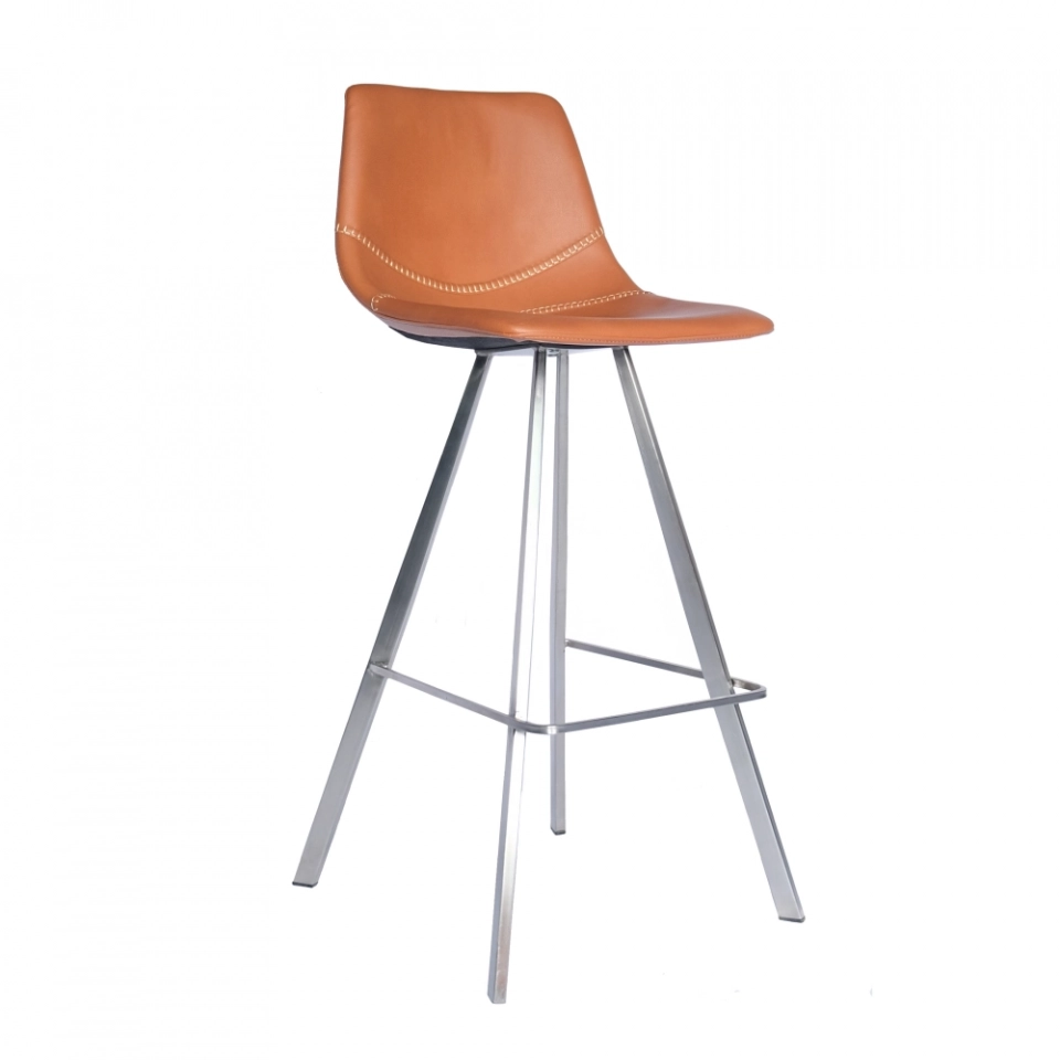 Medyls - Vintage Faux Leather Bar Stools Upholstered Barstools BARSTOOL (4)