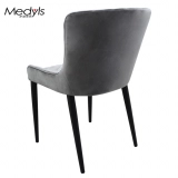 Medyls - Wholesale Modern Design 4-metal Frame Legs&fabric Dining Chairs Factory Hot Sales Chairs Modern Restaurant Cafe Furniture Chair DINING CHAIR (3)