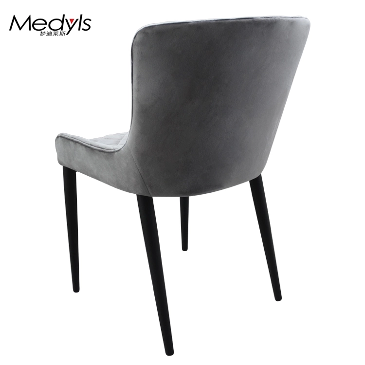 Medyls - Wholesale Modern Design 4-metal Frame Legs&fabric Dining Chairs Factory Hot Sales Chairs Modern Restaurant Cafe Furniture Chair DINING CHAIR (3)