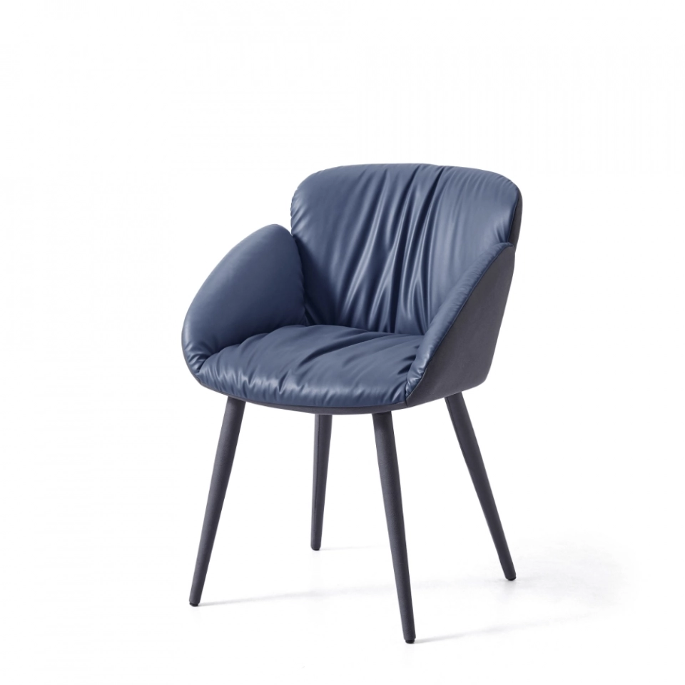 Medyls - Wholesale Modern Design Upholstered Dining Room Chair Home Furniture Fabric/cover Legs Wholesale Factory with Fabric Cover DINING CHAIR (4)