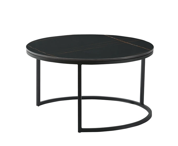 Modern Marbling Square Tea Table Sofa Side Simple Wrought Steel Coffee Table DINING TABLE - Medyls (4)