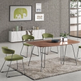 Modern multi-s Black Rectangle Sintered Stone Dining Table 6 Chairs sets DINING SETS - Medyls
