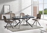Modern multi-s Black Rectangle Sintered Stone Dining Table 6 Chairs sets DINING SETS - Medyls (5)