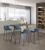 Modern multi-s Black Rectangle Sintered Stone Dining Table 6 Chairs sets DINING SETS - Medyls (6)