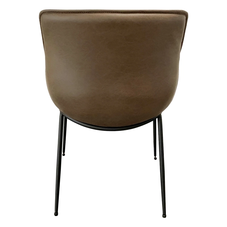 Modern PU Velvet Fabric Upholstered&4 Legs Metal Frame With Adjustable Feet Home Furniture DINING CHAIR - Medyls (5)