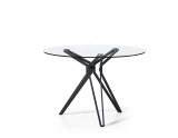 Modern Simple Dining Table Clear Glass&Metal Leg Kitchen OEM Engineer Living Packing Room Furniture DINING TAB- Medyls (6)