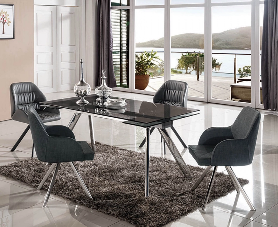 Modern Thickened rock plate multifunctional dining table set Multi-style high-end four seats - Medyls (5)